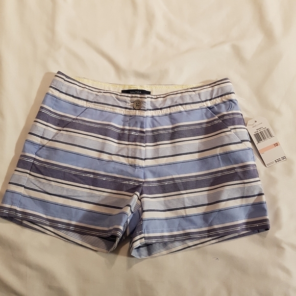 Nautica girls size 10 striped shorts - Picture 1 of 6